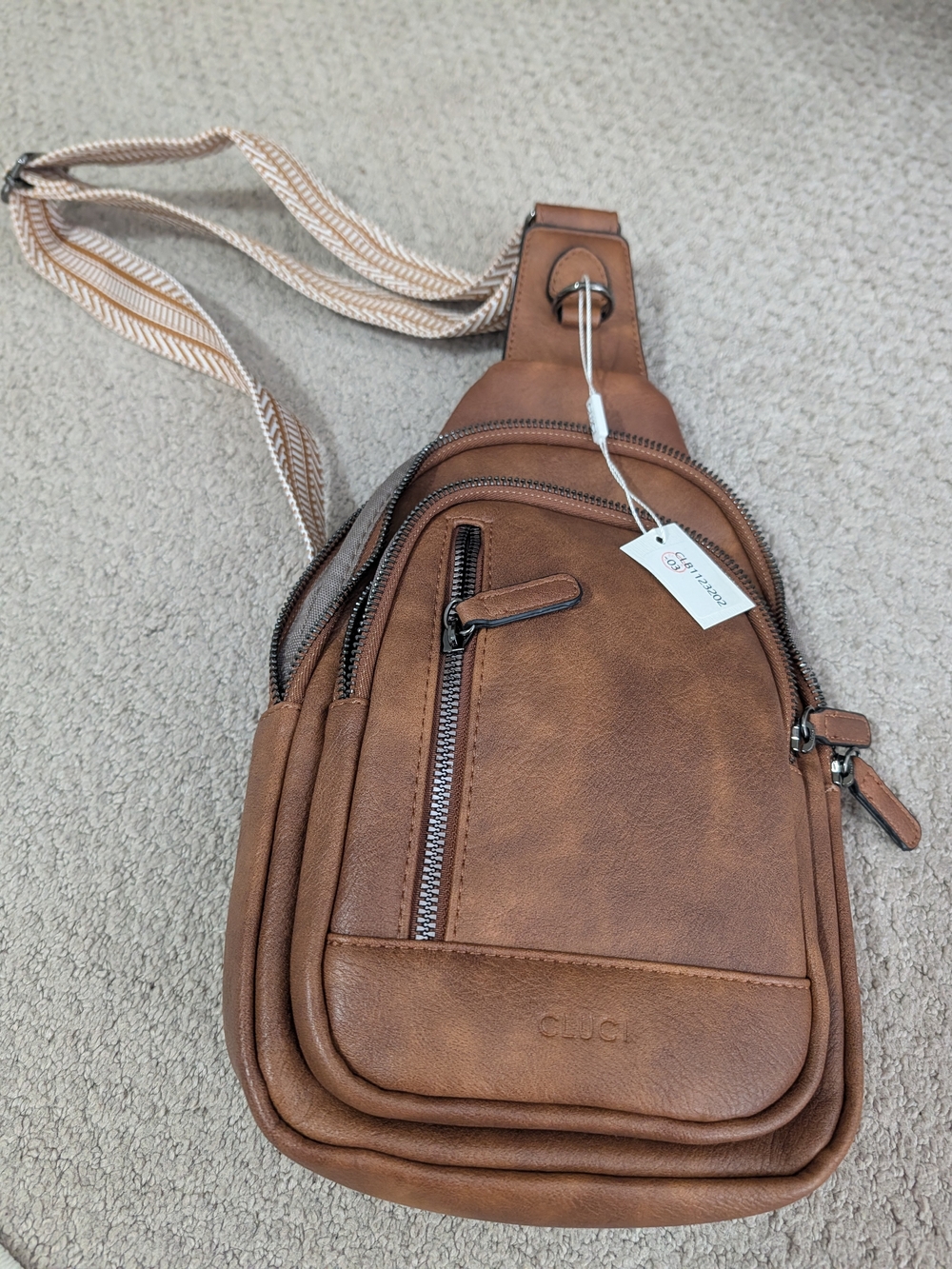 Brown Leather Sling Bag for Women
